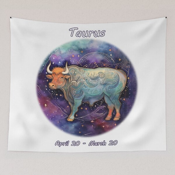 Item preview, colorful abstract fantasy zodiac sign taurus 1 designed and sold by Picture-Art.
