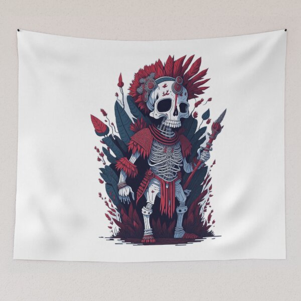Item preview, Machu Picchu Splash: Red and White T-Shirt Design with Peruvian Inca Skeleton designed and sold by RedArtG09.