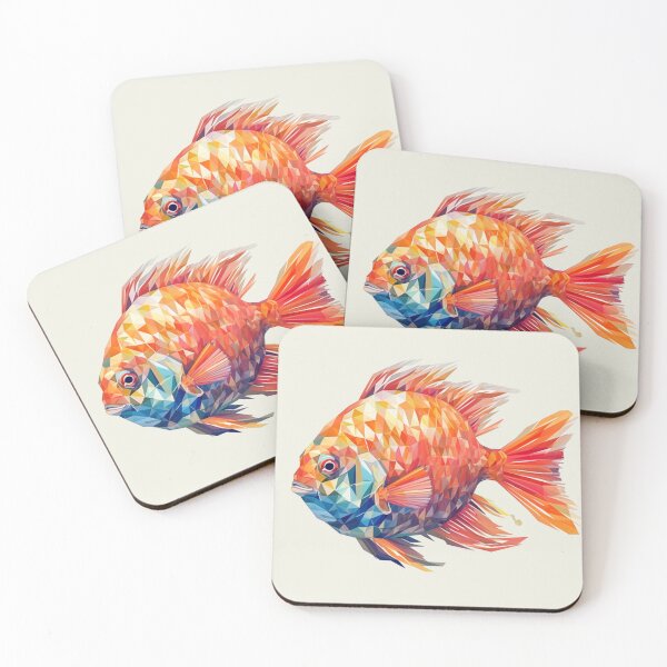 Item preview, Geometric styled Colourful Fish designed and sold by AtelierNethys.