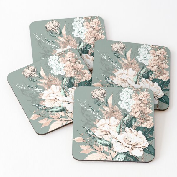 Item preview, Vintage Floral Bunch White bouquet spring flowers designed and sold by LUEE-Design.