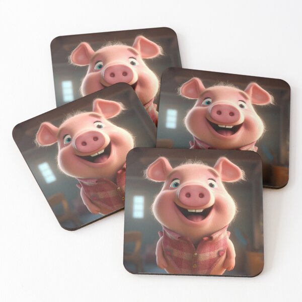 Item preview, Delightful Cartoon Pig Artwork - Cute and Playful Illustration for Pig Enthusiasts designed and sold by DoPrint.