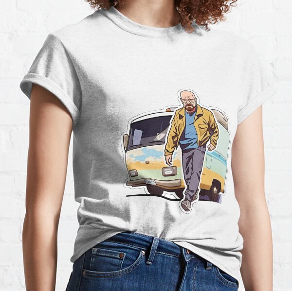 Breaking Bad Walter White evil eye with cartoon camper van sticker Classic T-Shirt