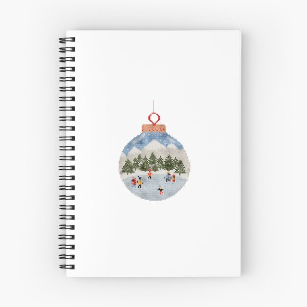 Item preview, CHRISTMAS TREE BALL WITH SNOW, TREES AND CHILDREN CROSS STITCH. designed and sold by coffeeflavour.