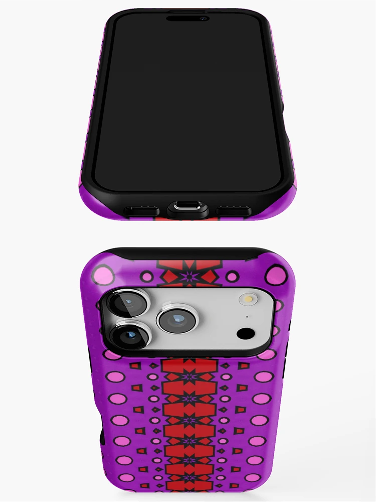 Thumbnail 3 of 4, iPhone Case, 4 Color Abstract Pattern designed and sold by MoxedUpPatterns.