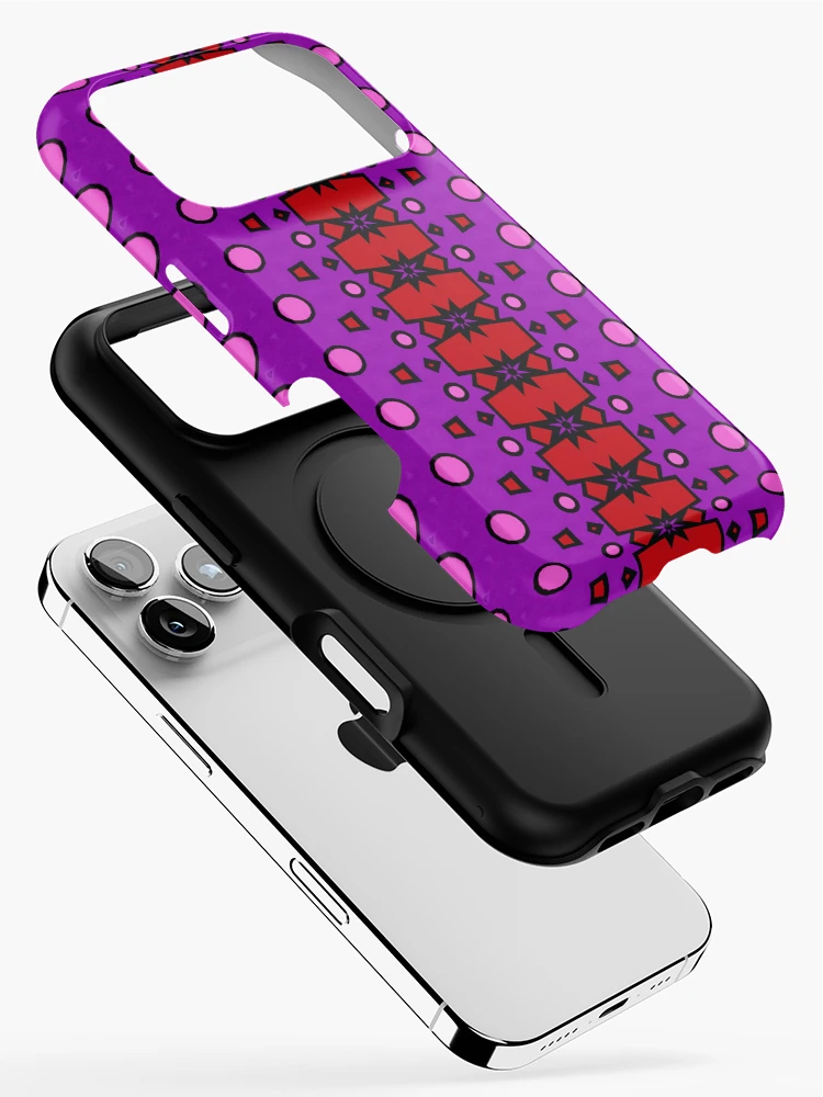 Thumbnail 2 of 4, iPhone Case, 4 Color Abstract Pattern designed and sold by MoxedUpPatterns.