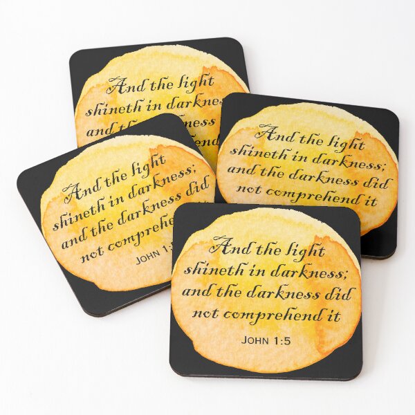 Item preview, Black and Gold And the Light Shineth in Darkness Gospel of John designed and sold by IceCreamMuseum.