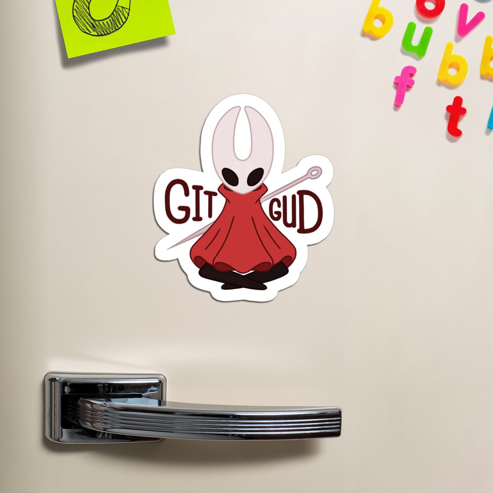 Hornet - Git Gud V1; Hollow Knight, Silksong Magnet for Sale by ateaart