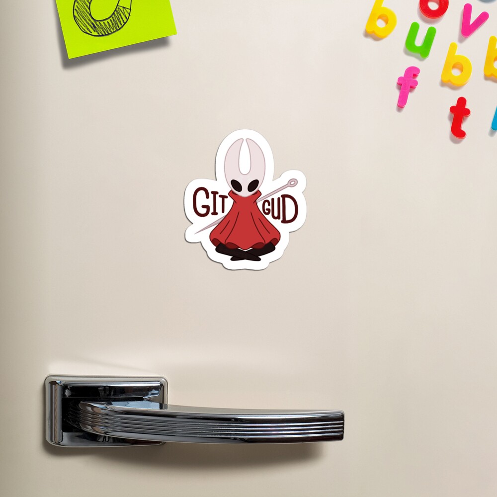 Hornet - Git Gud V1; Hollow Knight, Silksong Sticker for Sale by ateaart