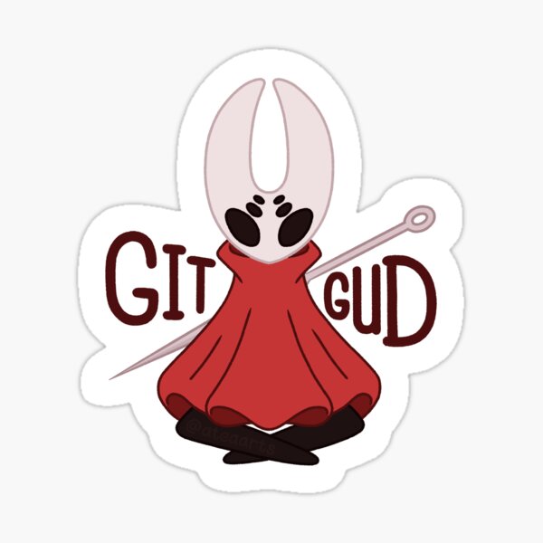 Hornet Git Gud Hollow Knight Sticker 