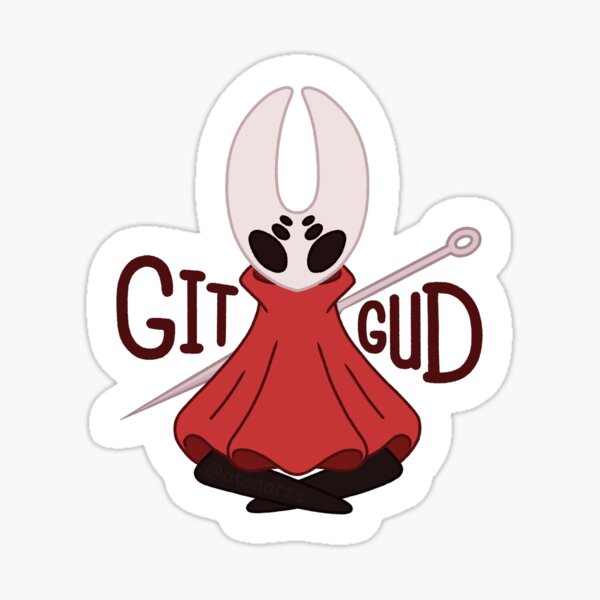 Hollow Knight Hornet Git Gud Sticker 