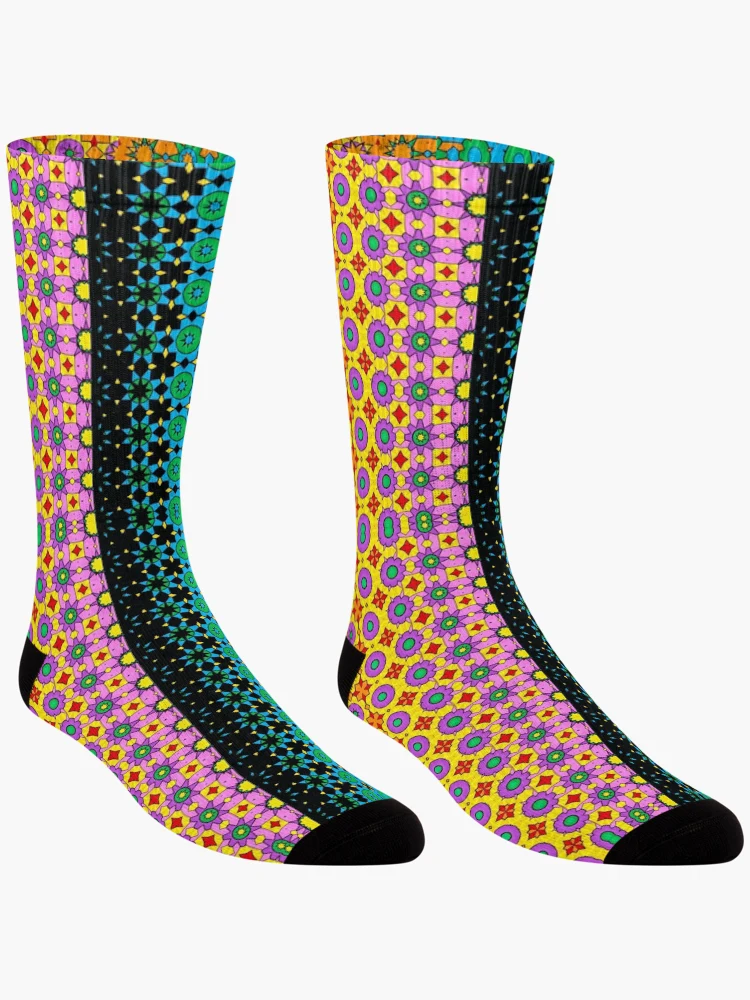 Thumbnail 3 of 5, Socks, Multicolor Abstract Pattern designed and sold by MoxedUpPatterns.