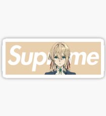 Violet Evergarden X Supreme Box Logo Parody Sticker