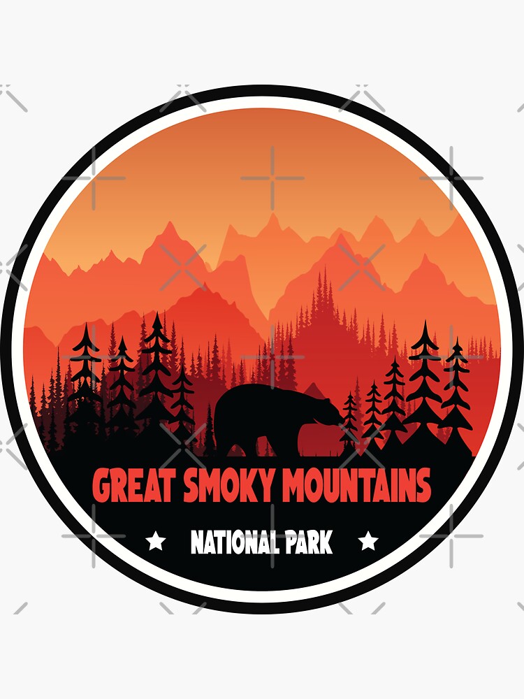 Gatlinburg Tennessee Decal Sticker – 3" Size – Great Smoky Mountains Design, Multi-Color