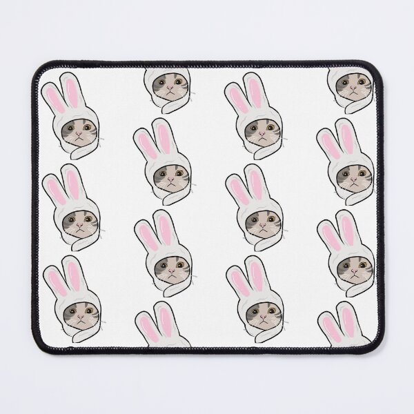 Item preview, CUTE CAT WITH BUNNY HAT designed and sold by pinkysunflower.