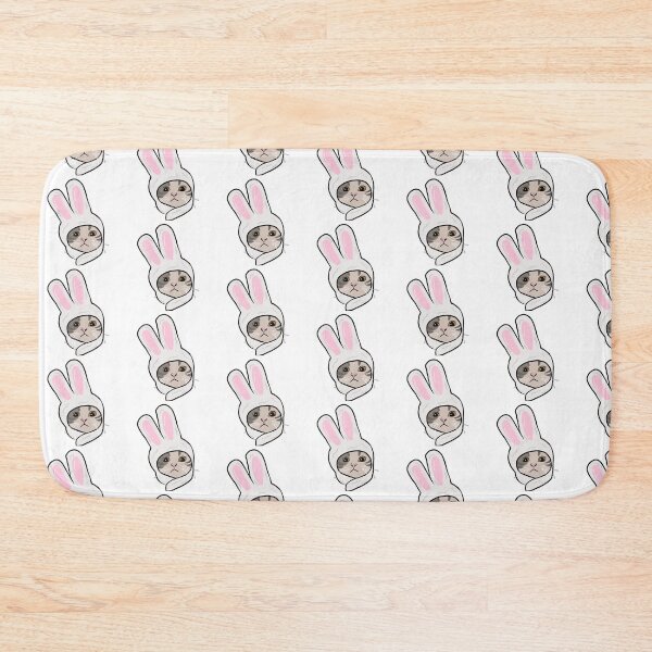 Item preview, CUTE CAT WITH BUNNY HAT designed and sold by pinkysunflower.