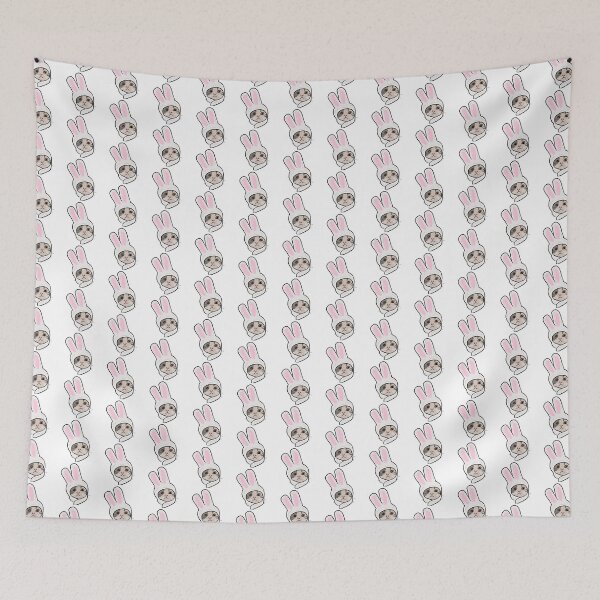 Item preview, CUTE CAT WITH BUNNY HAT designed and sold by pinkysunflower.