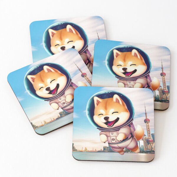 Item preview, Shiba Inu Space Dog Adorable Cosmonaut Sticker designed and sold by JaroDesign2023.