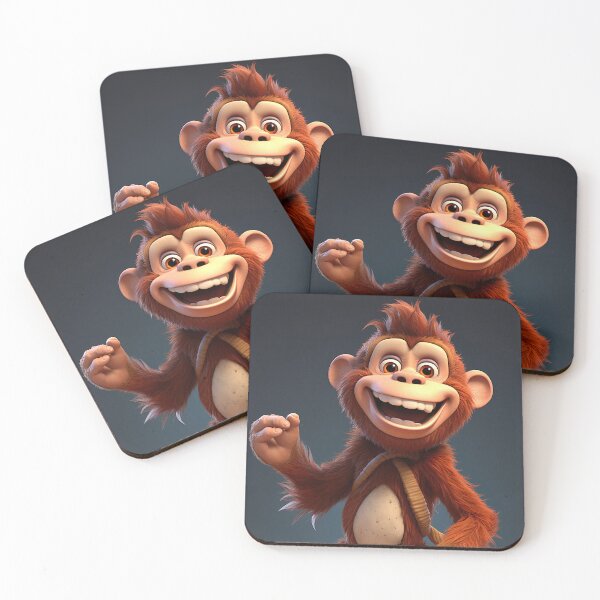 Item preview, Fun Cartoon Monkey Illustration - Cheerful and Colorful Art for Monkey Lovers designed and sold by DoPrint.