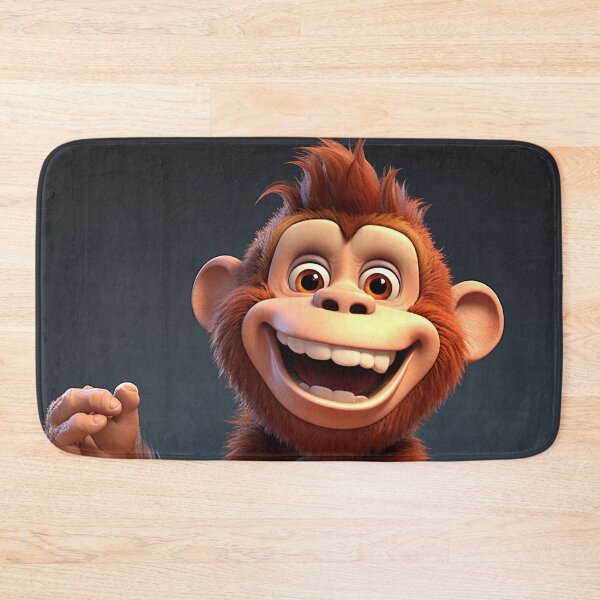 Item preview, Fun Cartoon Monkey Illustration - Cheerful and Colorful Art for Monkey Lovers designed and sold by DoPrint.