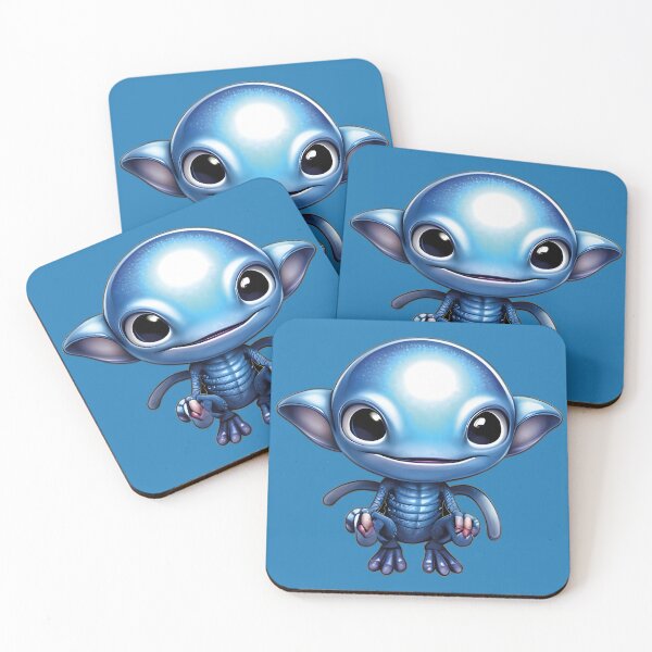 Item preview, Fun design of a cartoon blue alien designed and sold by Mementium.