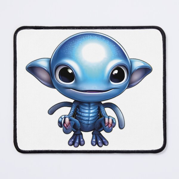 Item preview, Fun design of a cartoon blue alien designed and sold by Mementium.