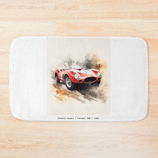 Item preview, Alberto Ascari 1952 Vintage Ferrari 500 F1 Watercolour Painting Print  designed and sold by PicTechNowArt.