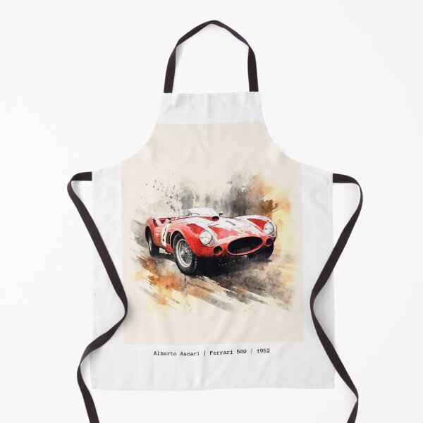 Item preview, Alberto Ascari 1952 Vintage Ferrari 500 F1 Watercolour Painting Print designed and sold by PicTechNowArt.