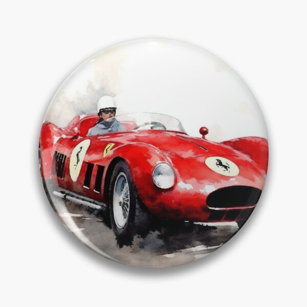 Item preview, Alberto Ascari 1952 Vintage Ferrari 500 F1 Watercolour Painting Print  designed and sold by PicTechNowArt.