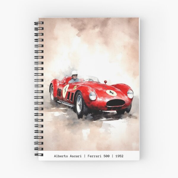 Item preview, Alberto Ascari 1952 Vintage Ferrari 500 F1 Watercolour Painting Print  designed and sold by PicTechNowArt.
