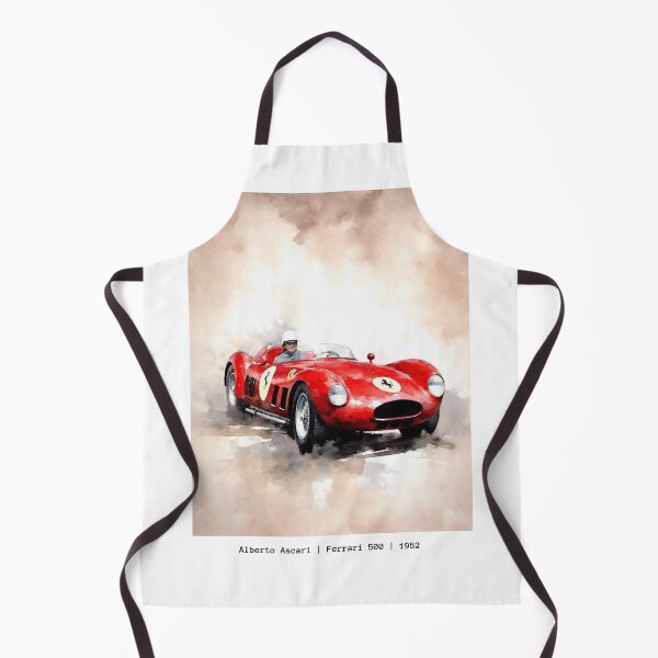 Item preview, Alberto Ascari 1952 Vintage Ferrari 500 F1 Watercolour Painting Print designed and sold by PicTechNowArt.