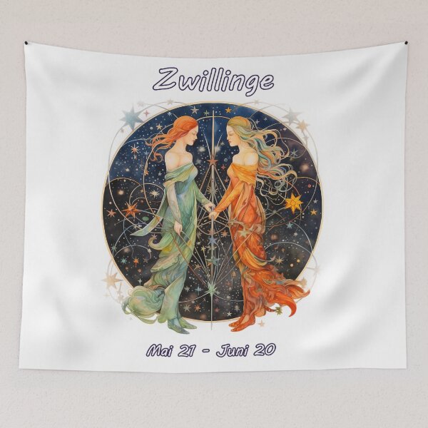 Artikelvorschau, abstract fantasy zodiac sign gemini zwillinge entworfen und verkauft von Picture-Art.