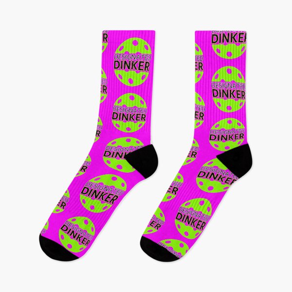 Item preview, Designated DINKer - Funny PICKLEBALL player humor - DINK responsibly - pickleball paddle - I LOVE PICKLEBALL ERNE PINK designed and sold by originalsusie.