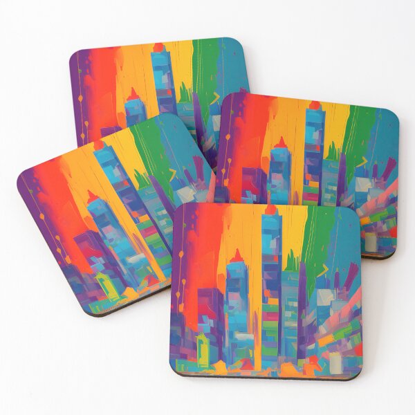 Item preview, Colorful Cityscape Painting designed and sold by GeorgiosT.