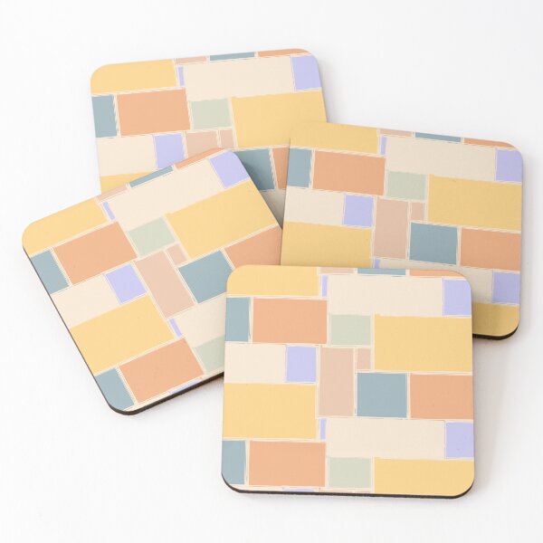 Item preview, Mondrian-Inspired Rustic Boxes in Our First Century Colors Half-drop Repeat 5748 designed and sold by Art in My Loft.