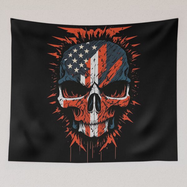 Item preview, American Flag Skull designed and sold by GangBangGang.