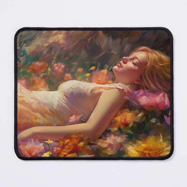 Item preview, Sleeping girl beauty in the garden designed and sold by Red Witch Art.
