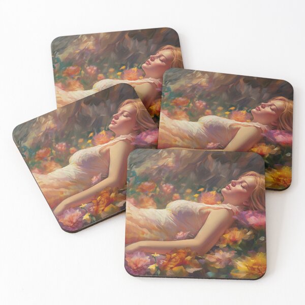 Item preview, Sleeping girl beauty in the garden designed and sold by Red Witch Art.