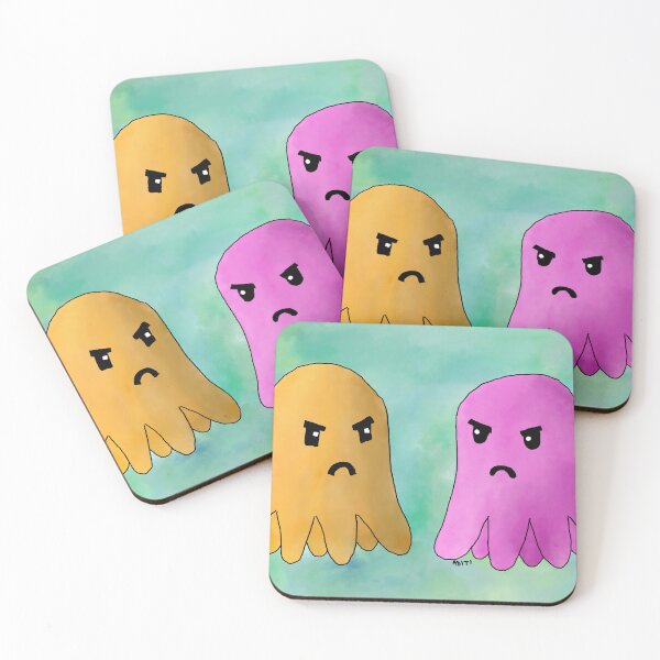 Item preview, Two grumpy octopus friends ocean background designed and sold by aditikkumar.