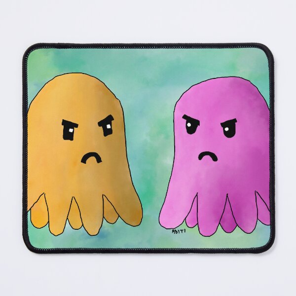 Item preview, Two grumpy octopus friends ocean background designed and sold by aditikkumar.