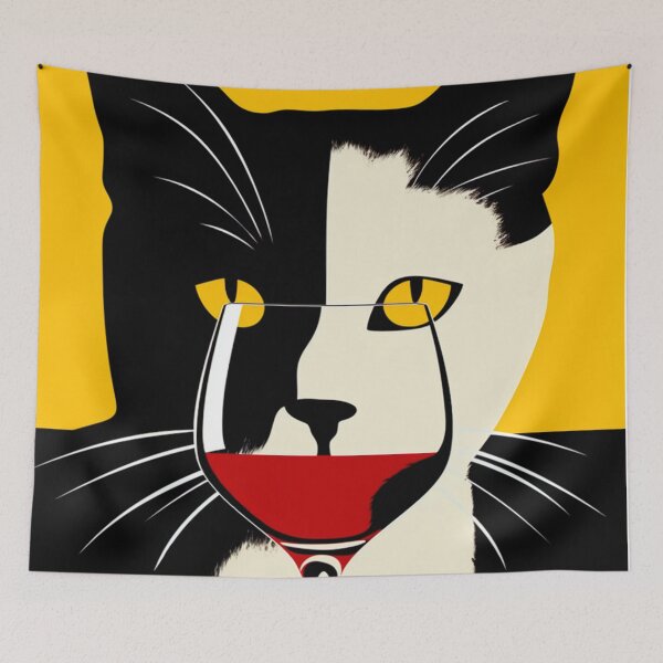 Item preview, Wine Cat designed and sold by PinkPinkArts.