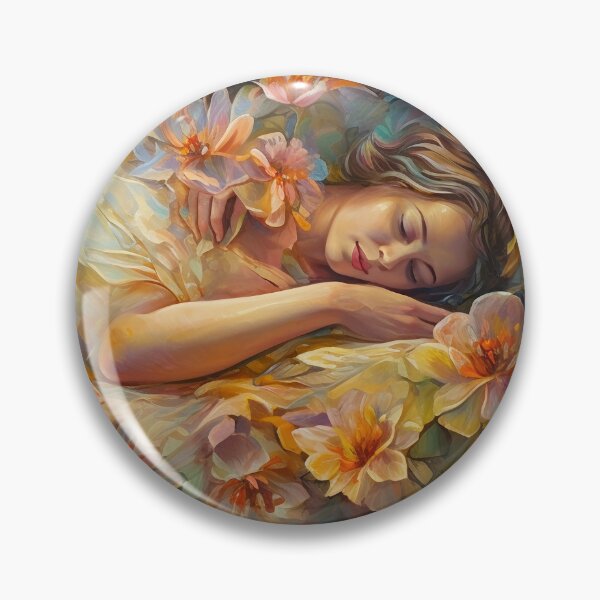 Item preview, Sleeping girl beauty in the garden designed and sold by Red Witch Art.