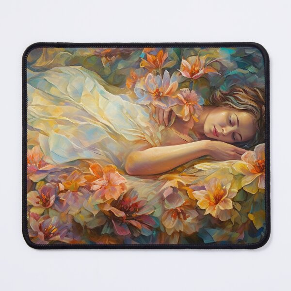 Item preview, Sleeping girl beauty in the garden designed and sold by Red Witch Art.