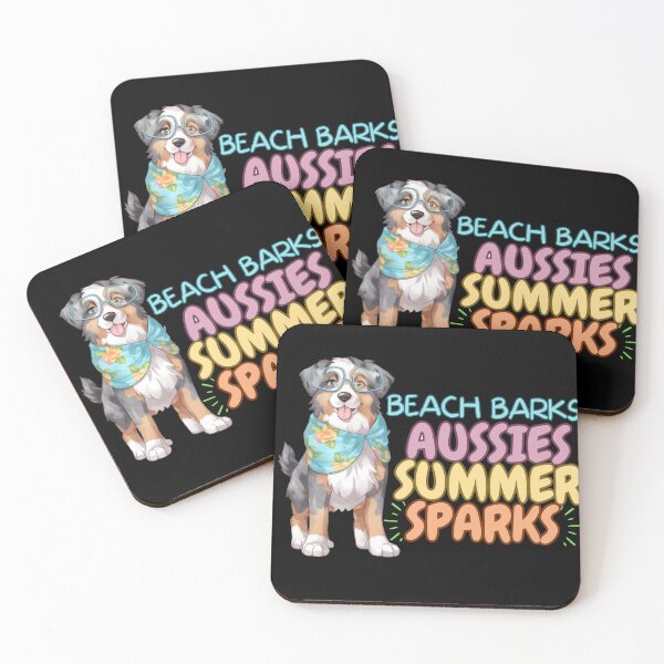 Item preview, Cute Summer Vibes Australian Sheperd Dog Design designed and sold by KortsaCrea.