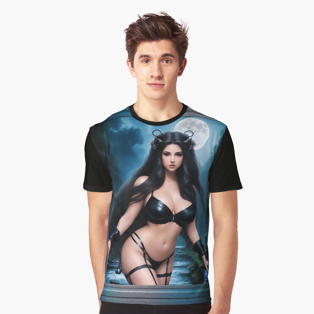 The Beauty Of The Fairy Goddess Of The Ancient Ruins Of Antinaeous AI Concept Art by Xzendor7 Graphic T-shirt