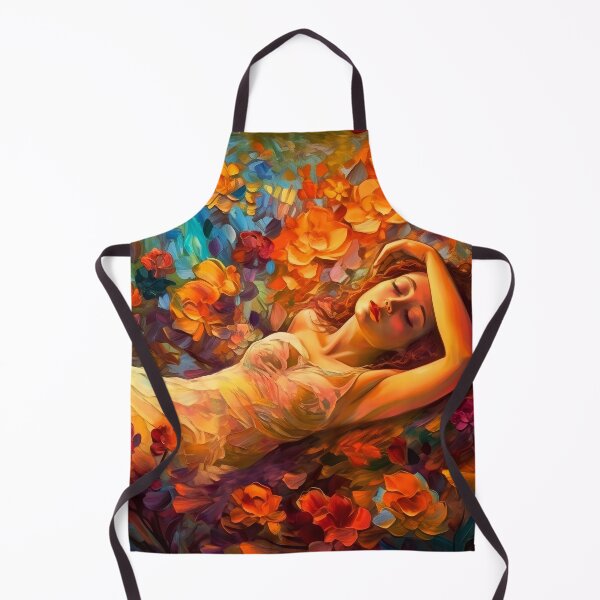 Item preview, Sleeping girl beauty in the flower garden designed and sold by Red Witch Art.