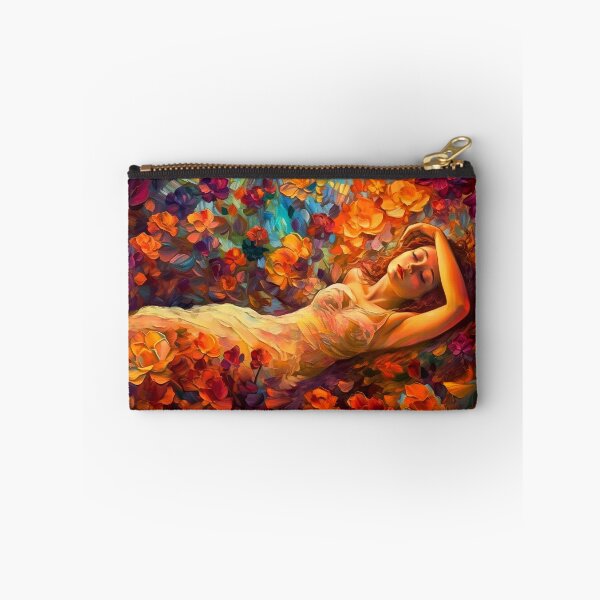 Item preview, Sleeping girl beauty in the flower garden designed and sold by Red Witch Art.