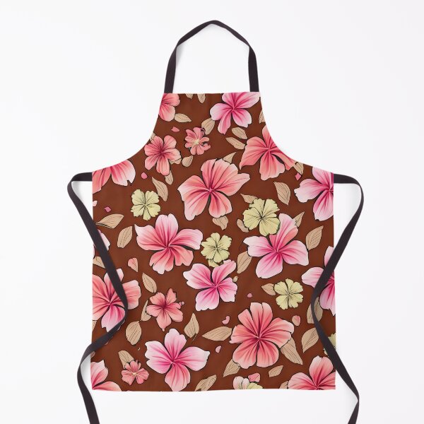 Item preview, #P503: Pink And Yellow Floral On Red Hawaiian Flower Power Pattern designed and sold by FarStarL33.