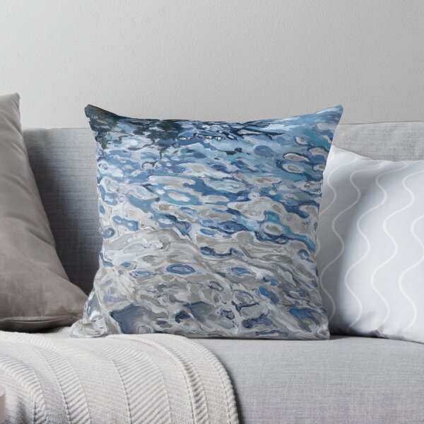 Water Patterns in the Harbor 3 Throw Pillow