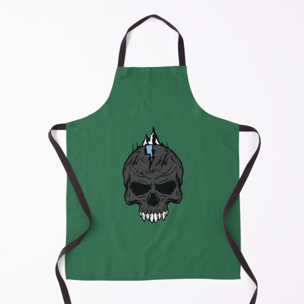 Item preview, High mountains summit peaks on skeleton head  designed and sold by Donutlovers.