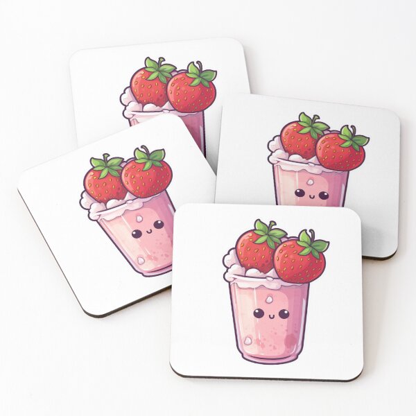 Item preview, Watercolor, Cute Strawberry Smoothies Stickers Sticker designed and sold by SuccessSK.